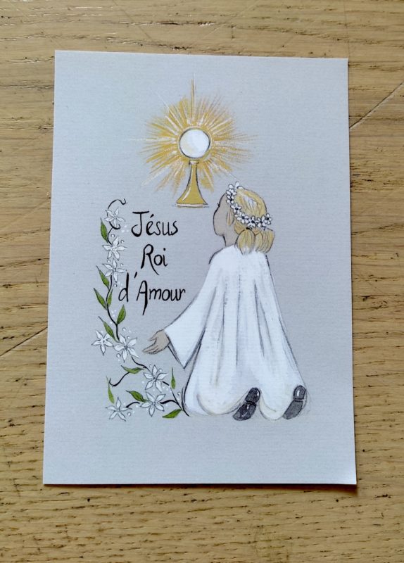 Saint Sacrement – fille à genoux