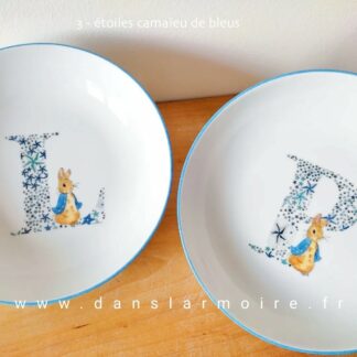 Assiette Lettre Fleurie