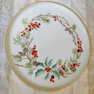 Plat de Noël - couronne de l'Avent