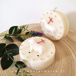 Bougie Agnus Dei - lot de 2 pièces